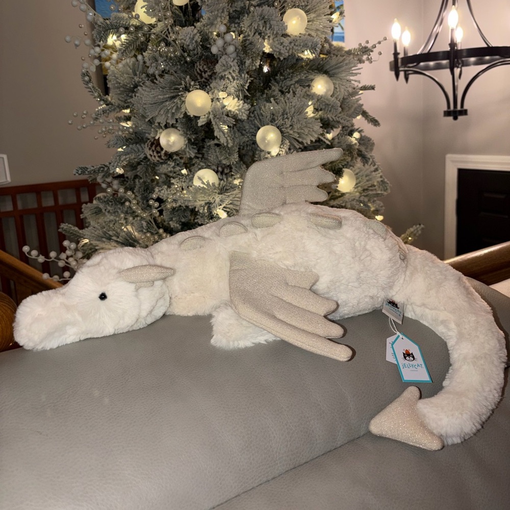 Jellycat Snow Dragon NWT LARGE HTF